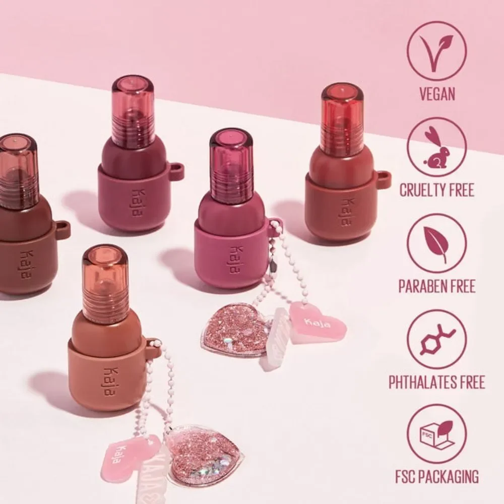 KAJA Jelly Charm Lip & Blush Stain with Keychain- Peach Fizz